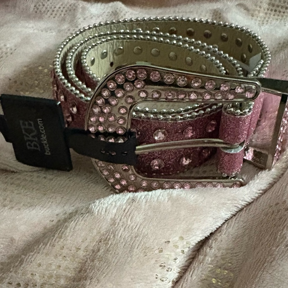 BKE Pink Rhinestone Belt